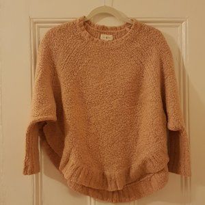 Lou & Grey muted pink sweater, dolman sleeves
